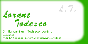 lorant todesco business card